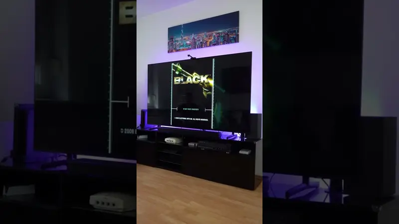BLACK running on a large television in a short gameplay clip thumbnail